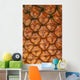 Extreme Close-Up Of Single Pineapple Fruit Skin, Detail Wall Mural