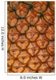 Extreme Close-Up Of Single Pineapple Fruit Skin, Detail Wall Mural