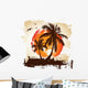 Tropical Sunset Wall Decal