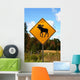 Moose Crossing Sign Wall Decal