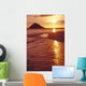 Golden Sunrise Sky And Reflections Shoreline Ocean Wall Mural