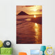 Golden Sunrise Sky And Reflections Shoreline Ocean Wall Mural