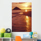 Golden Sunrise Sky And Reflections Shoreline Ocean Wall Mural