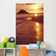 Golden Sunrise Sky And Reflections Shoreline Ocean Wall Mural