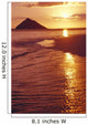 Golden Sunrise Sky And Reflections Shoreline Ocean Wall Mural