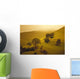 Fog Misty Background Cattle Grazing Distance Wall Mural