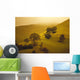 Fog Misty Background Cattle Grazing Distance Wall Mural
