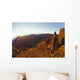Couple Embrace At Summit Watch Sunrise Stand Wall Mural