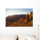 Couple Embrace At Summit Watch Sunrise Stand Wall Mural