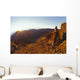 Couple Embrace At Summit Watch Sunrise Stand Wall Mural