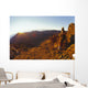 Couple Embrace At Summit Watch Sunrise Stand Wall Mural