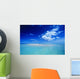 View Of Turquoise Lagoon Sand Bar In Center Of Water Wall Mural
