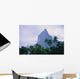 French Polynesia, Moorea, View Mt Opunohu Gray Skies And Palm Trees Wall Mural