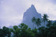 French Polynesia, Moorea, View Mt Opunohu Gray Skies And Palm Trees Wall Mural