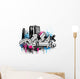 City graffiti background Wall Decal
