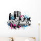 City graffiti background Wall Decal