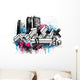 City graffiti background Wall Decal