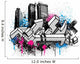 City graffiti background Wall Decal