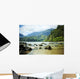 Hawaii, Kauai, Waikoko, Ocean Shoreline And Mountains In Distance Wall Mural