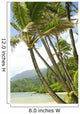 Hawaii, Kauai, North Shore, Coconut Palm Trees Along Coastline Wall Mural