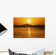 Beautiful Orange Sunset Over Ocean Along Ke'e Beach Wall Mural