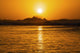 Beautiful Orange Sunset Over Ocean Along Ke'e Beach Wall Mural