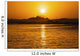 Beautiful Orange Sunset Over Ocean Along Ke'e Beach Wall Mural