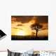 African Sunset Tanzania Africa Wall Mural