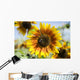 Oregon, Portland, Sauvie Island, Sunflower Hybrid And Bee Wall Mural