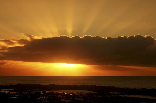 Sun Behind Cloud Sending Sunrays Into The Sky Wall Mural