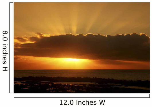 Sun Behind Cloud Sending Sunrays Into The Sky Wall Mural