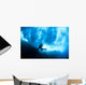 Hawaii, Lanai, Diver Near Cathedral Underneath A Billowing Wave Wall Mural