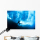 Hawaii, Lanai, Diver Near Cathedral Underneath A Billowing Wave Wall Mural