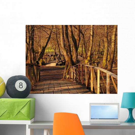 Wood Bridge over Bosna Wall Decal
