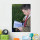 Young Man Reading Wall Mural