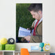 Young Man Reading Wall Mural
