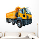 Yellow Dump Truck White Wall Decal