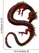 Red Eastern Dragon Wall Decal