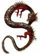 Red Eastern Dragon Wall Decal