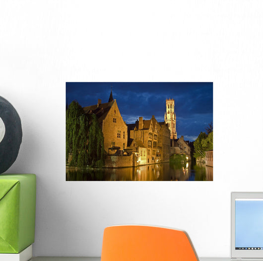 Bruges at night Wall Mural
