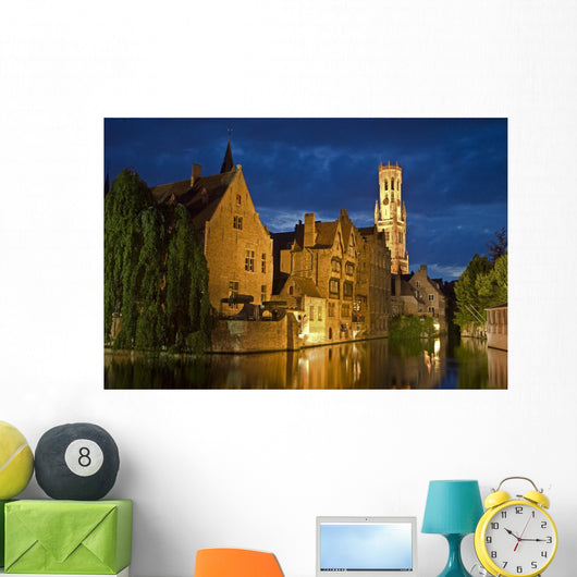 Bruges at night Wall Mural