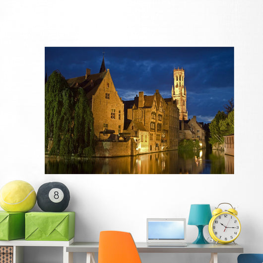 Bruges at night Wall Mural