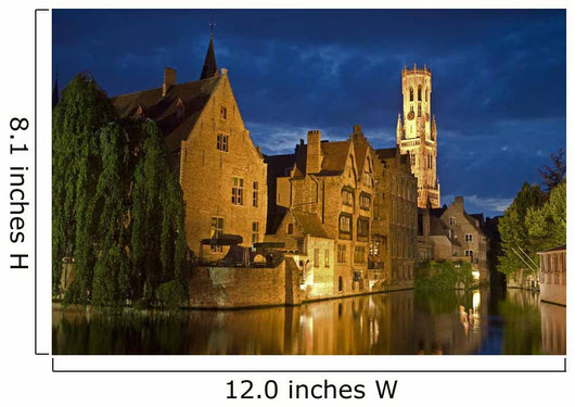 Bruges at night Wall Mural