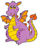 Big Purple Dragon Wall Decal
