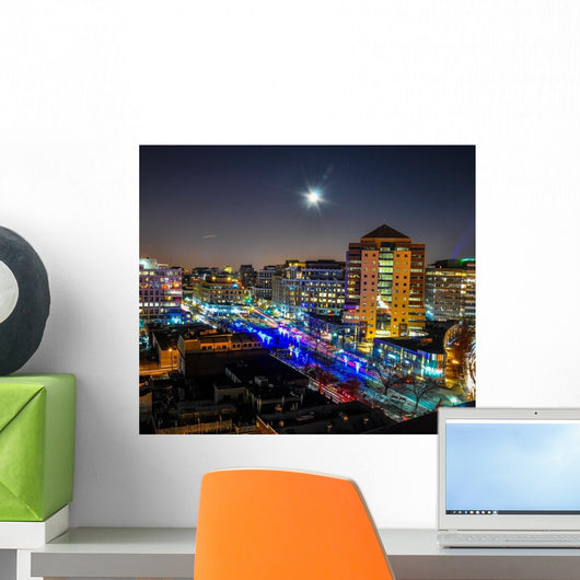 Supermoon over Clarendon Wall Decal
