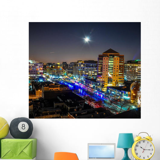Supermoon over Clarendon Wall Decal