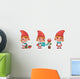 Little Girl Forest Gnomes Wall Decal Sticker Set