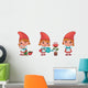 Little Girl Forest Gnomes Wall Decal Sticker Set
