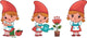 Little Girl Forest Gnomes Wall Decal Sticker Set