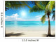 Caribbean Sea and Coconut Pulms Wall Mural